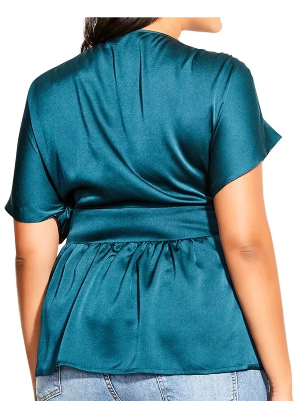 NWT City Chic Tangled Top, Size Large (20), Emerald - Picture 2 of 8